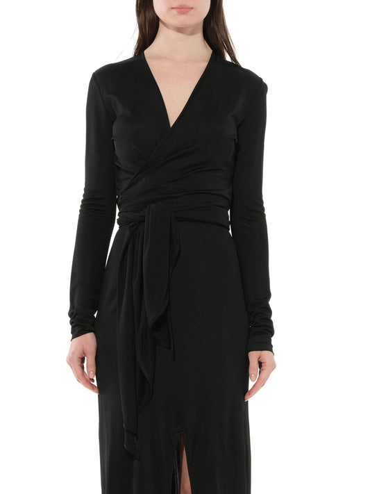 Image of a model wearing Dress. Productname: GIVENCHY Classic Long Dress in Black colour by brand - GIVENCHY