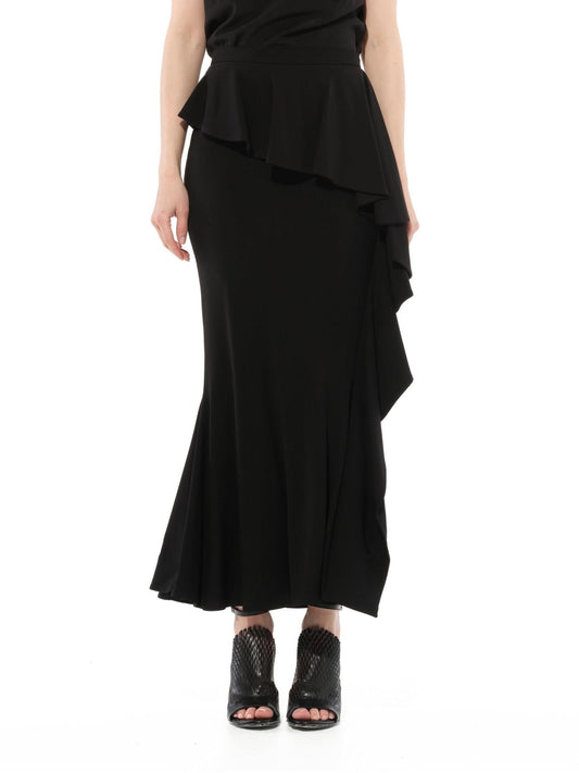 Image of a model wearing Skirts. Productname: GIVENCHY Long Skirt in BLACK colour by brand - GIVENCHY