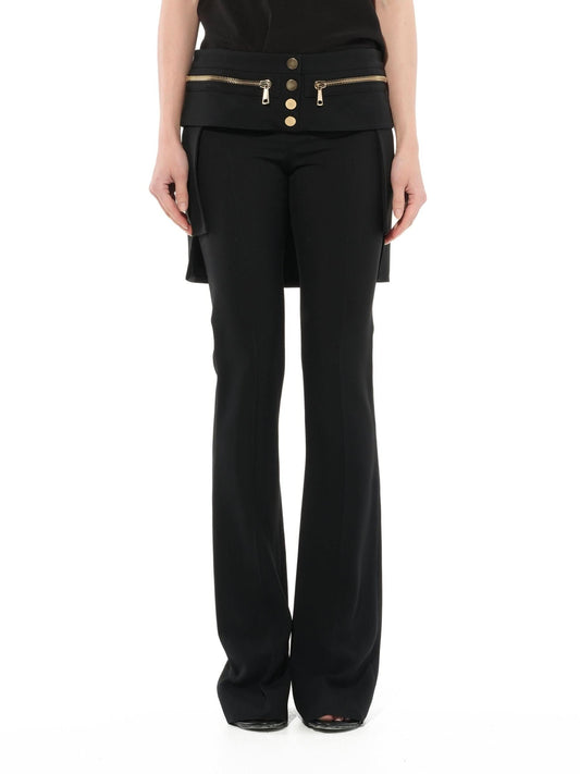 Image of a model wearing Pants. Productname: GIVENCHY Wait Zip Pants in Black colour by brand - GIVENCHY