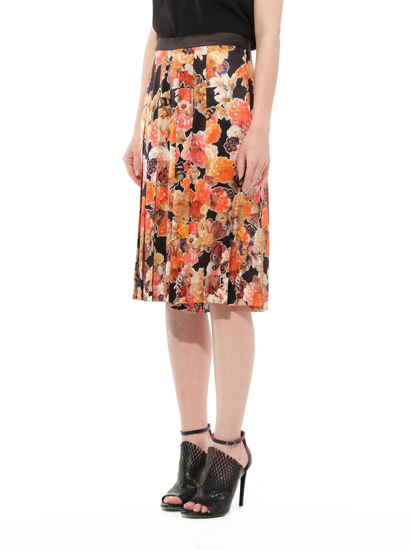 GIVENCHY Flower Print Skirts (Black)