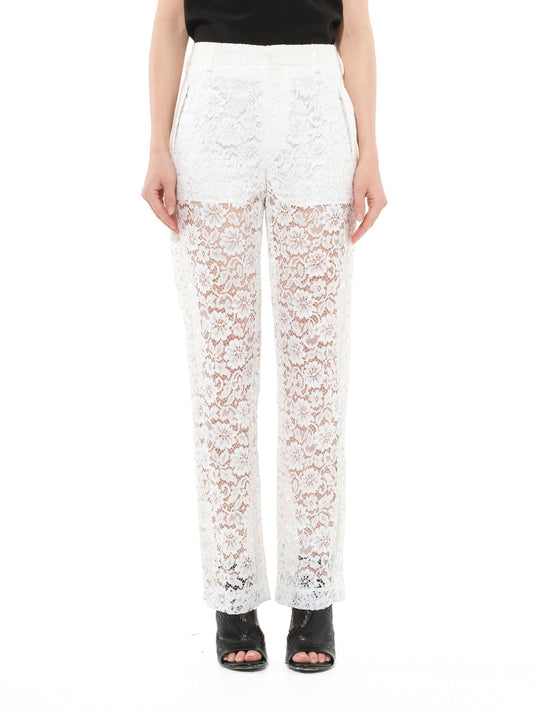 Image of a model wearing Pants. Productname: GIVENCHY Pants in White colour by brand - GIVENCHY