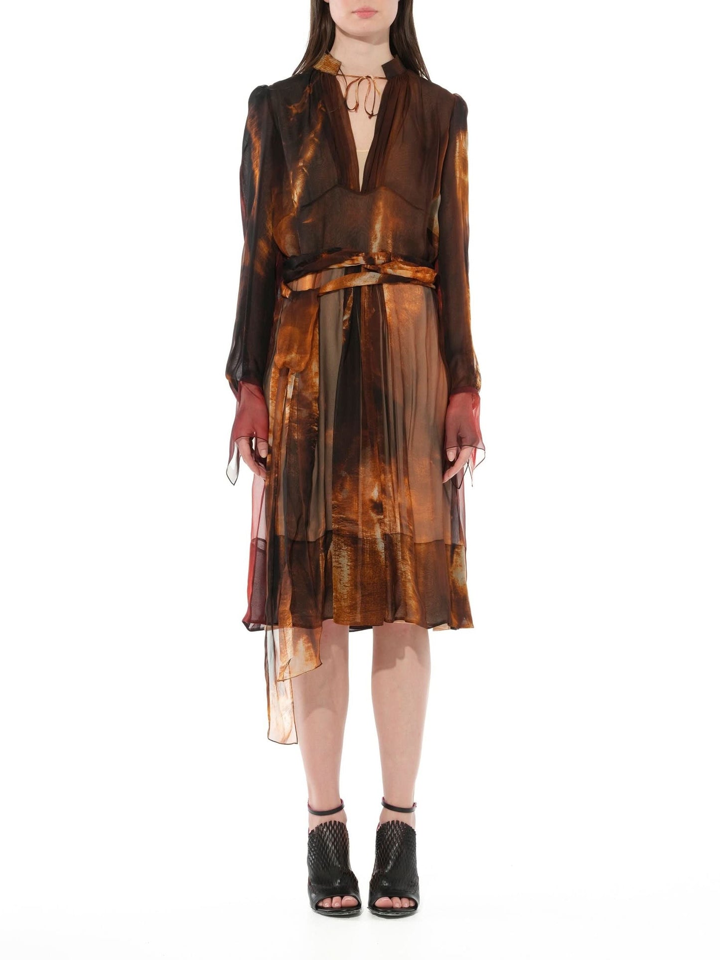 GIVENCHY Podium Fire Print Dress (Multicolour)