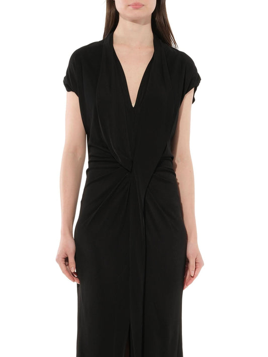 Image of a model wearing Dress. Productname: GIVENCHY Podium Long Dress in Black colour by brand - GIVENCHY