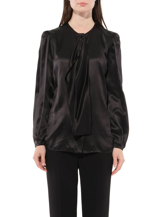 Image of a model wearing Tops. Productname: GIVENCHY Podium Shirt in Black colour by brand - GIVENCHY