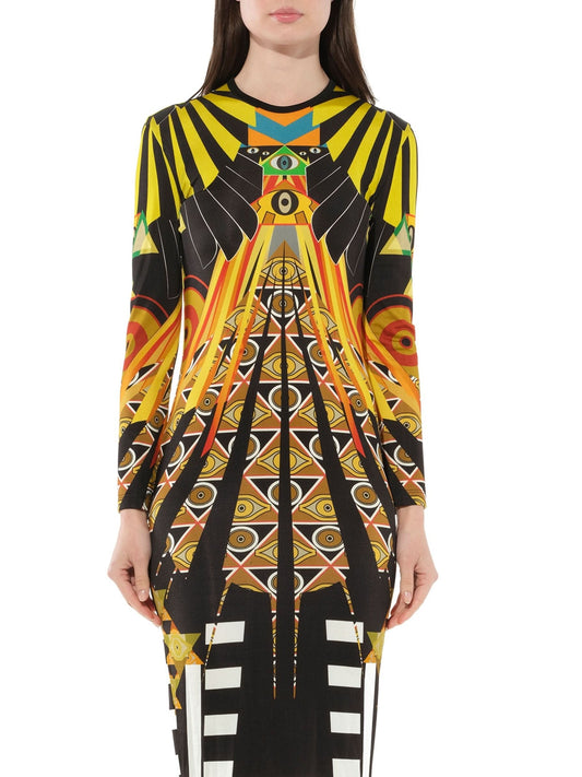 Image of a model wearing Dress. Productname: GIVENCHY Short Dress in Multicolor colour by brand - GIVENCHY