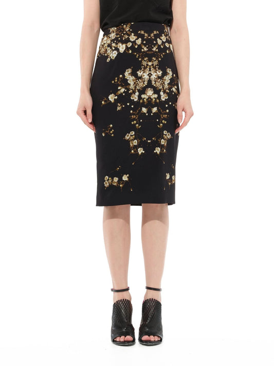 Image of a model wearing Shorts. Productname: GIVENCHY Short Skirt in Black colour by brand - GIVENCHY
