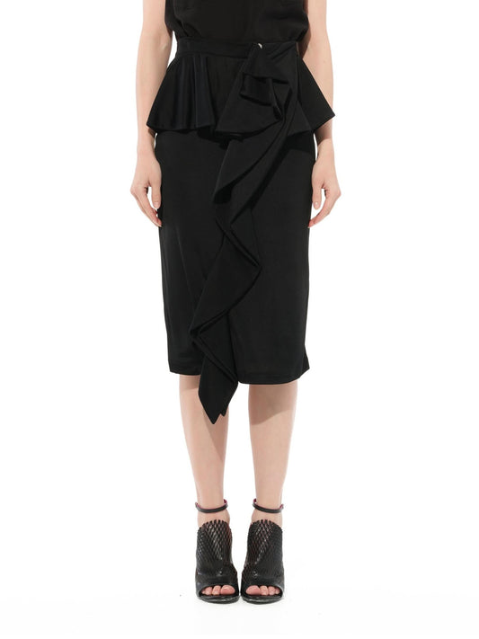 Image of a model wearing Skirts. Productname: GIVENCHY Short Skirt in BLACK colour by brand - GIVENCHY