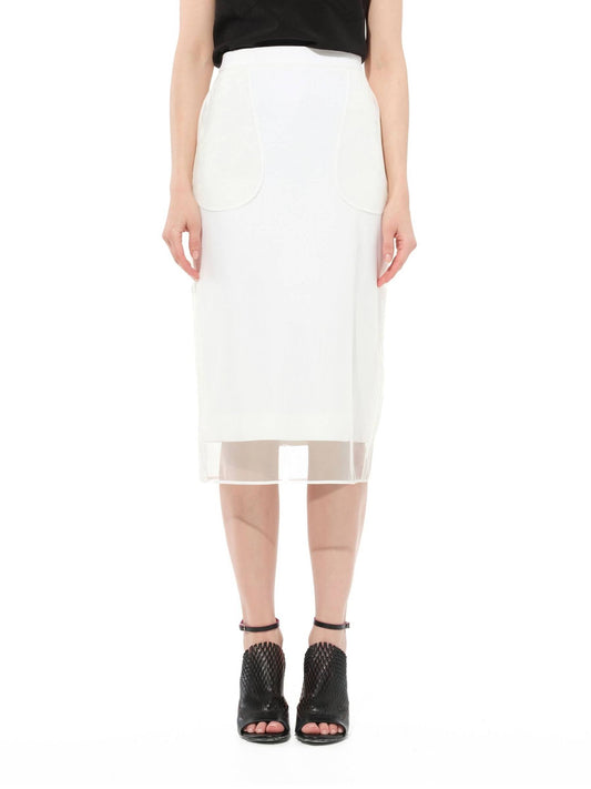 Image of a model wearing Shorts. Productname: GIVENCHY Short Skirts in White colour by brand - GIVENCHY