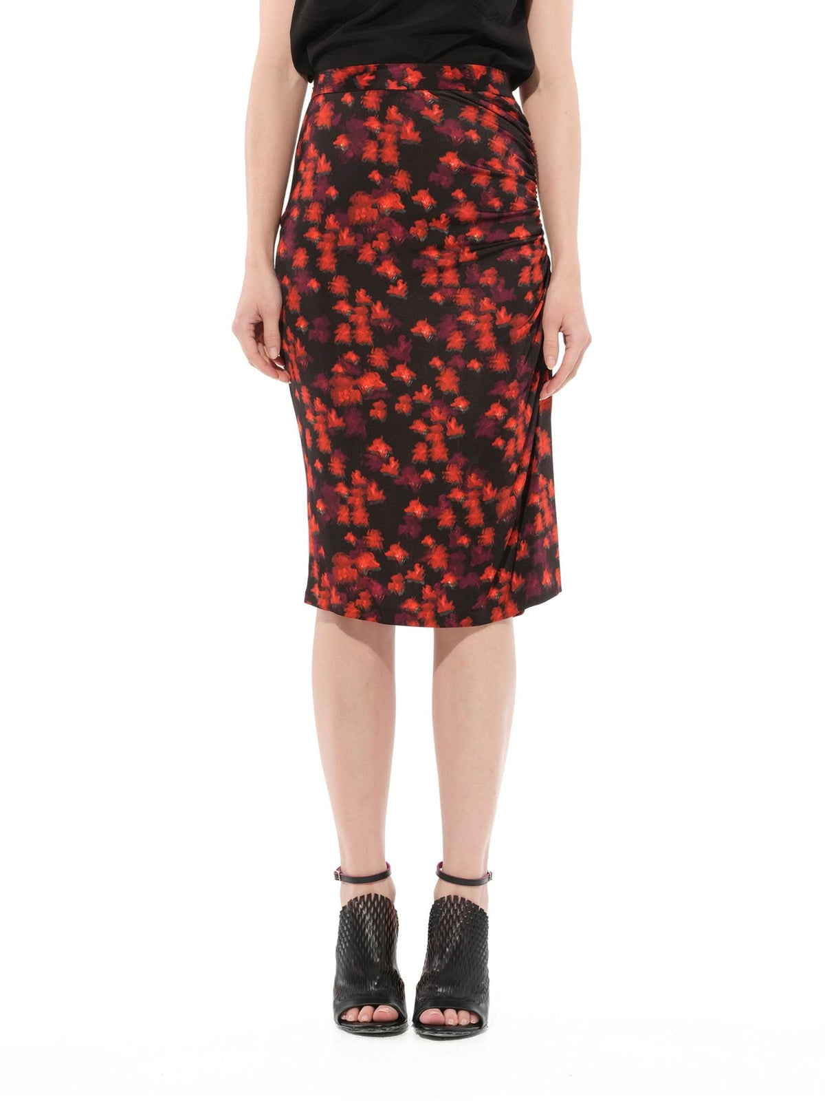 Image of a model wearing Skirts. Product name - Flower Skirt in Multicolour colour by brand - GIVENCHY