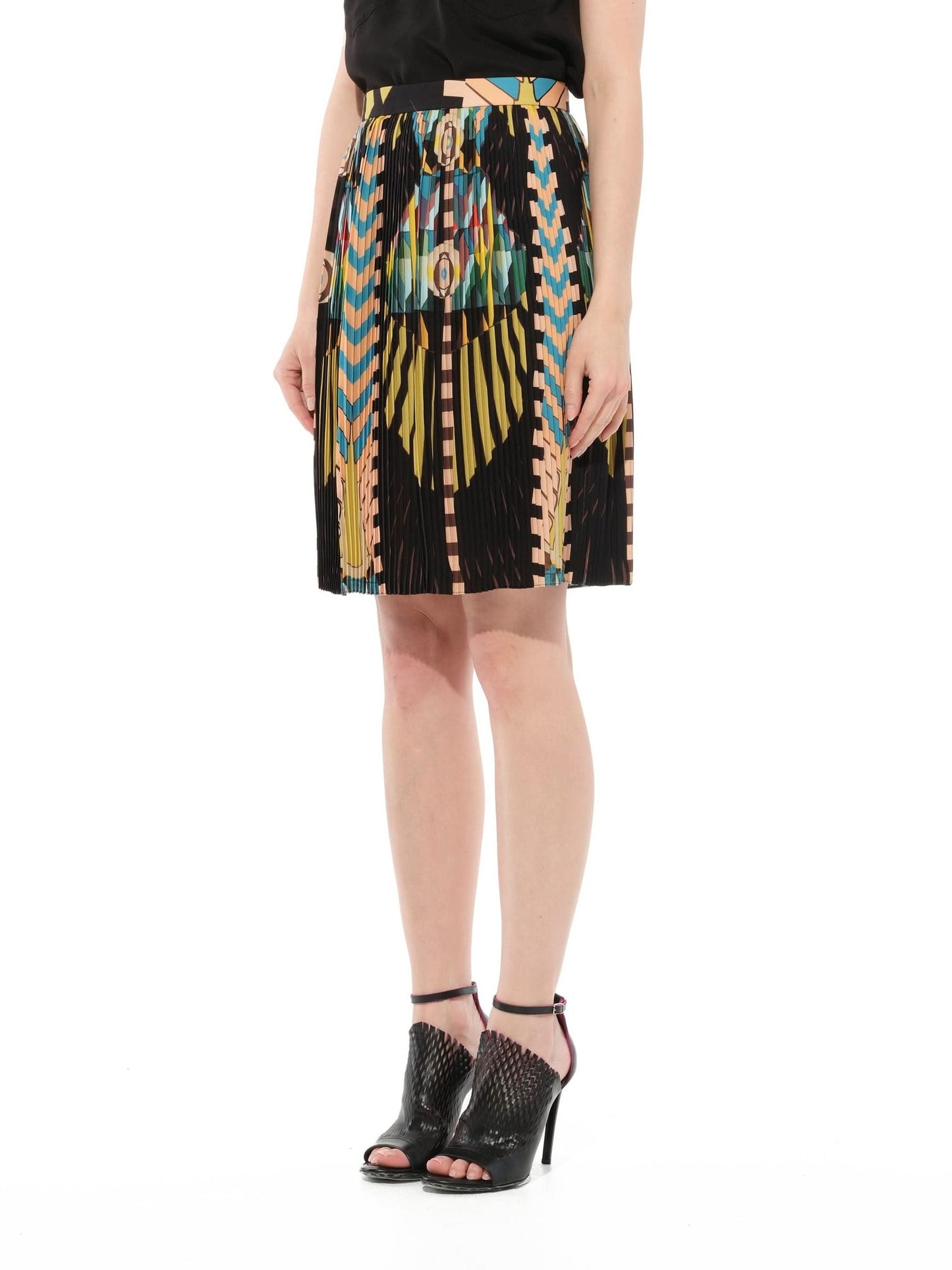 Image of a model wearing Skirts. Product name - Skirt in Multicolour colour by brand - GIVENCHY