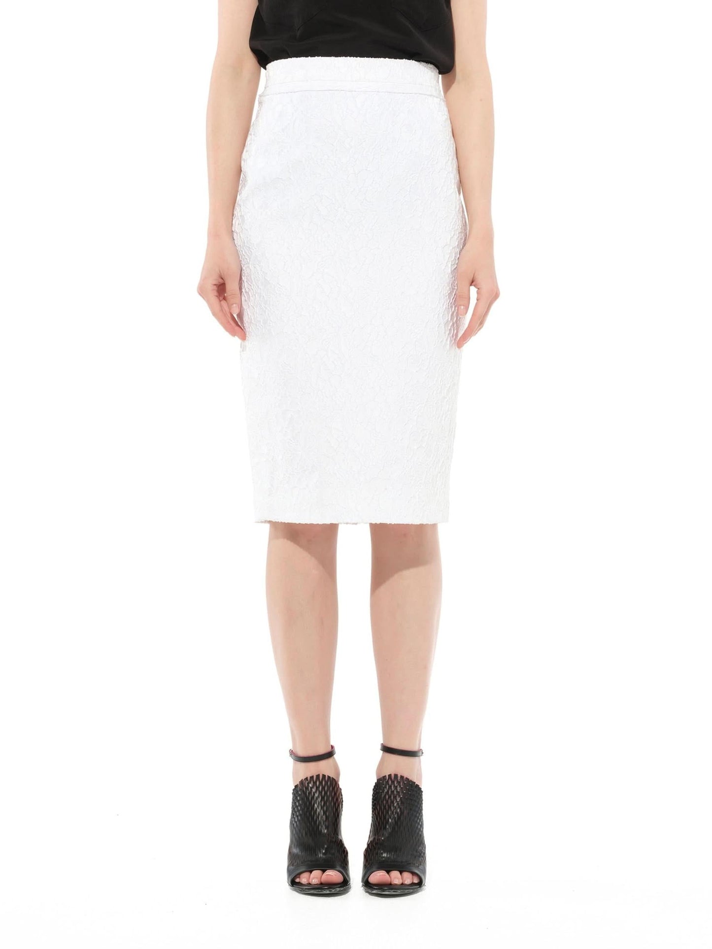 Image of a model wearing Skirts. Productname: GIVENCHY Skirt in White colour by brand - GIVENCHY