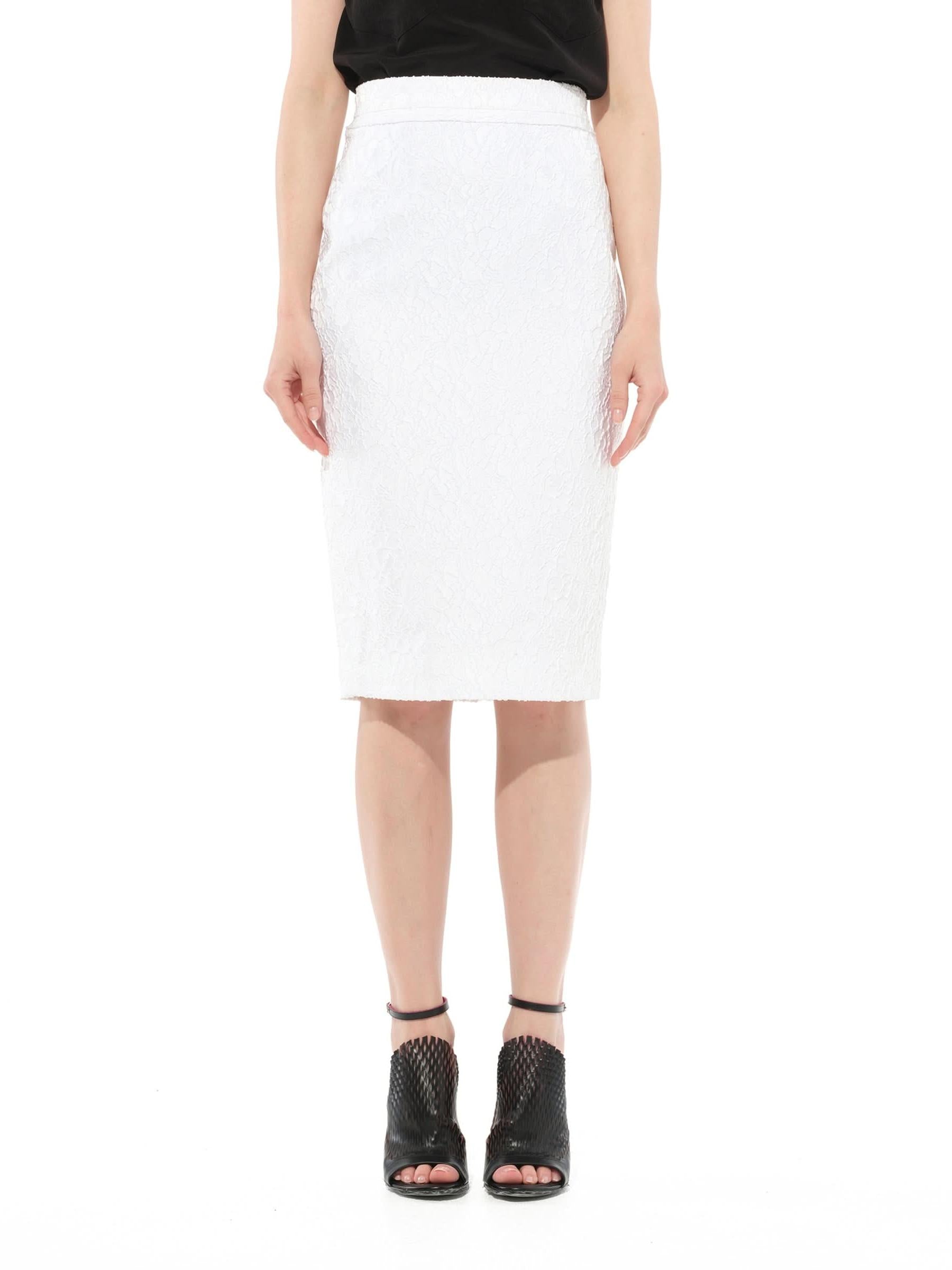 Image of a model wearing Skirts. Productname: GIVENCHY Skirt in White colour by brand - GIVENCHY