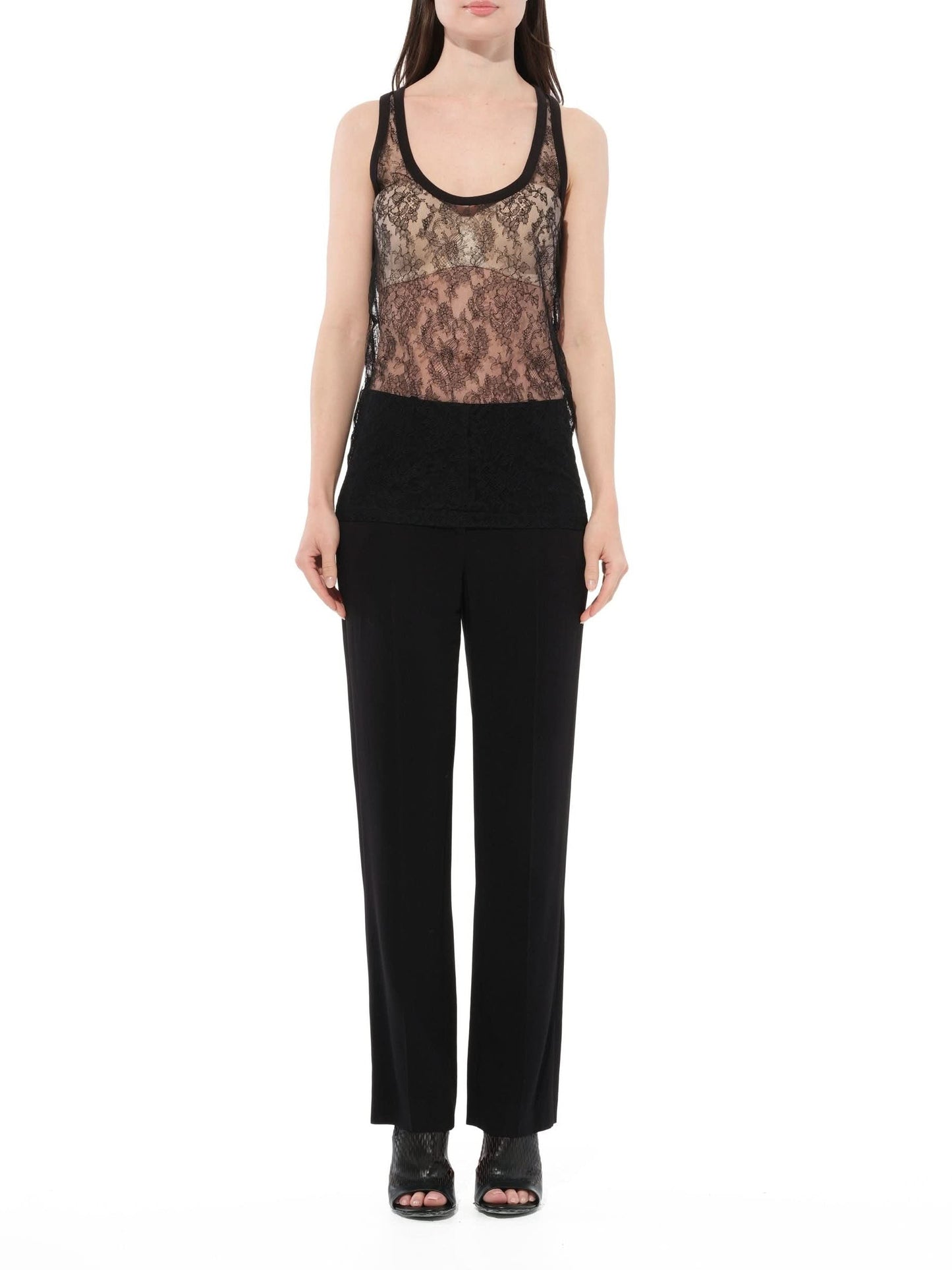 GIVENCHY Sleveless Sheer Top (Black)