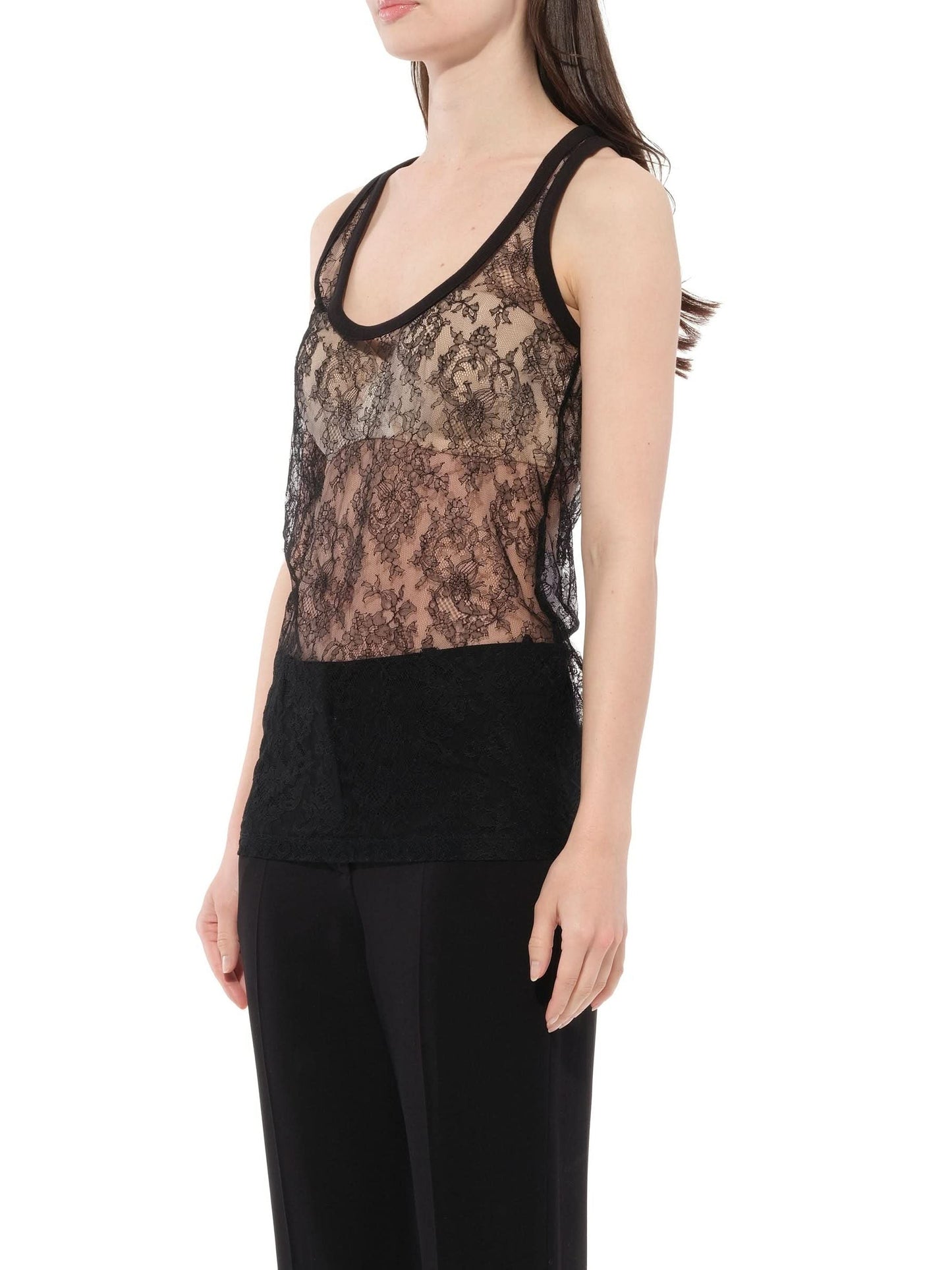 GIVENCHY Sleveless Sheer Top (Black)