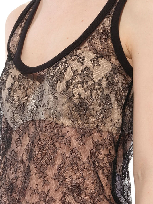 GIVENCHY Sleveless Sheer Top (Black)
