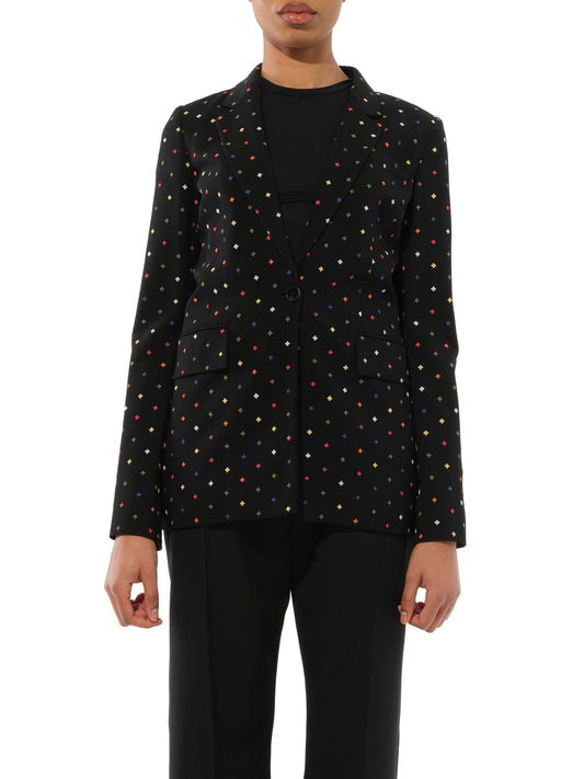 Image of a model wearing Outerwear. Productname: GIVENCHY Suit Jacket in Black colour by brand - GIVENCHY
