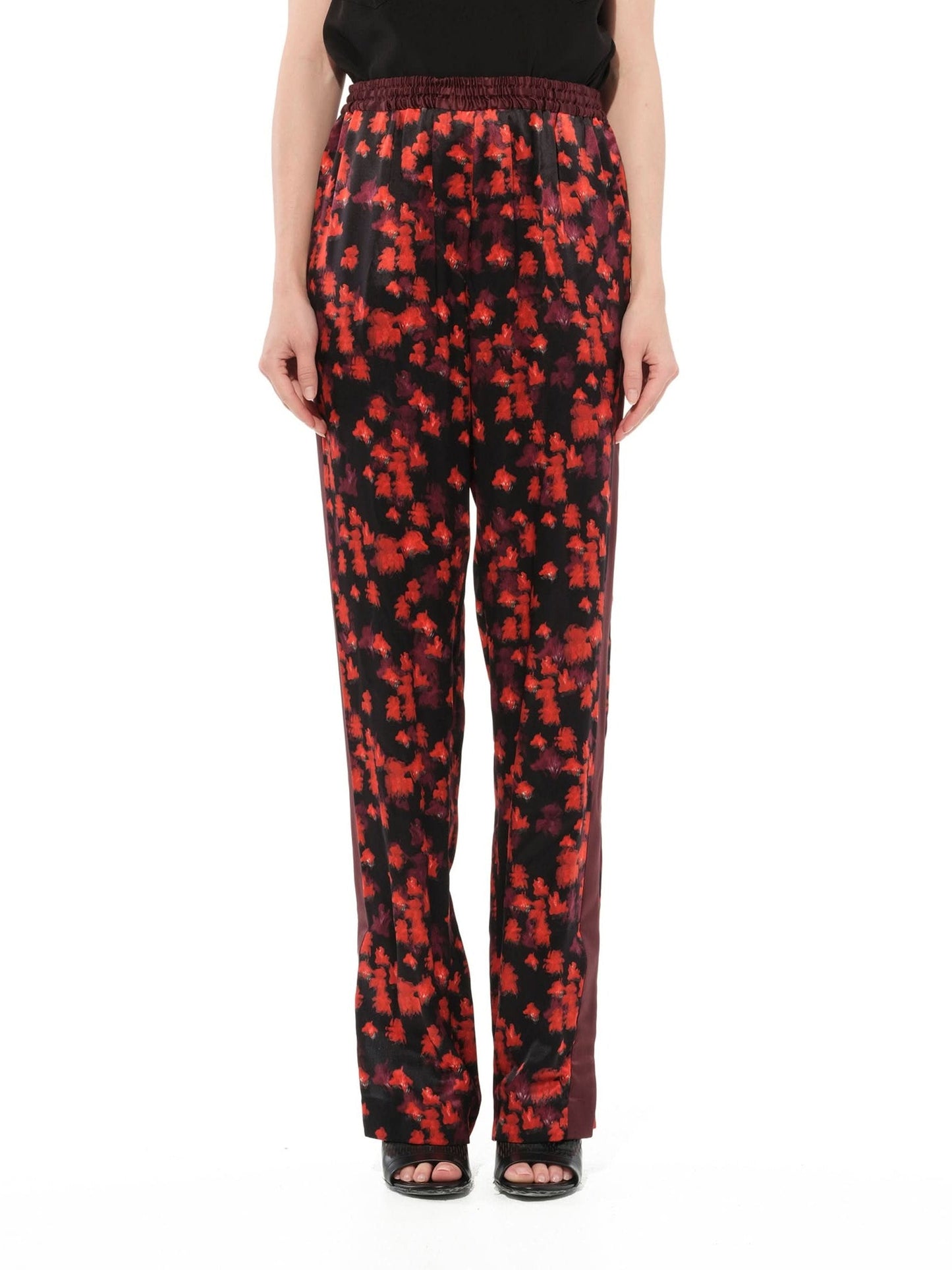 Image of a model wearing Pants. Product name - Trousers in Multicolour colour by brand - GIVENCHY