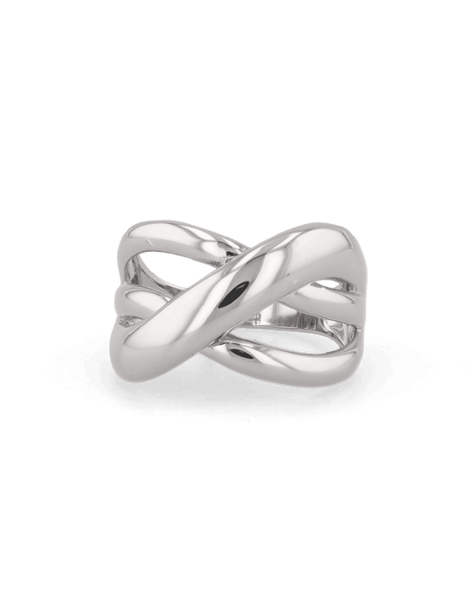 Image of Rings. Product name - Glide Silver Ring in colour by brand - LAVANA