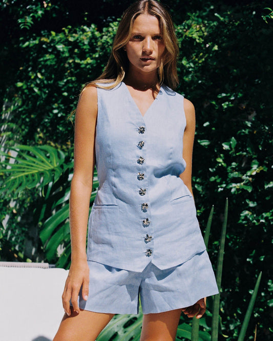 Walnut Melbourne Malta Vest (Sky Blue)