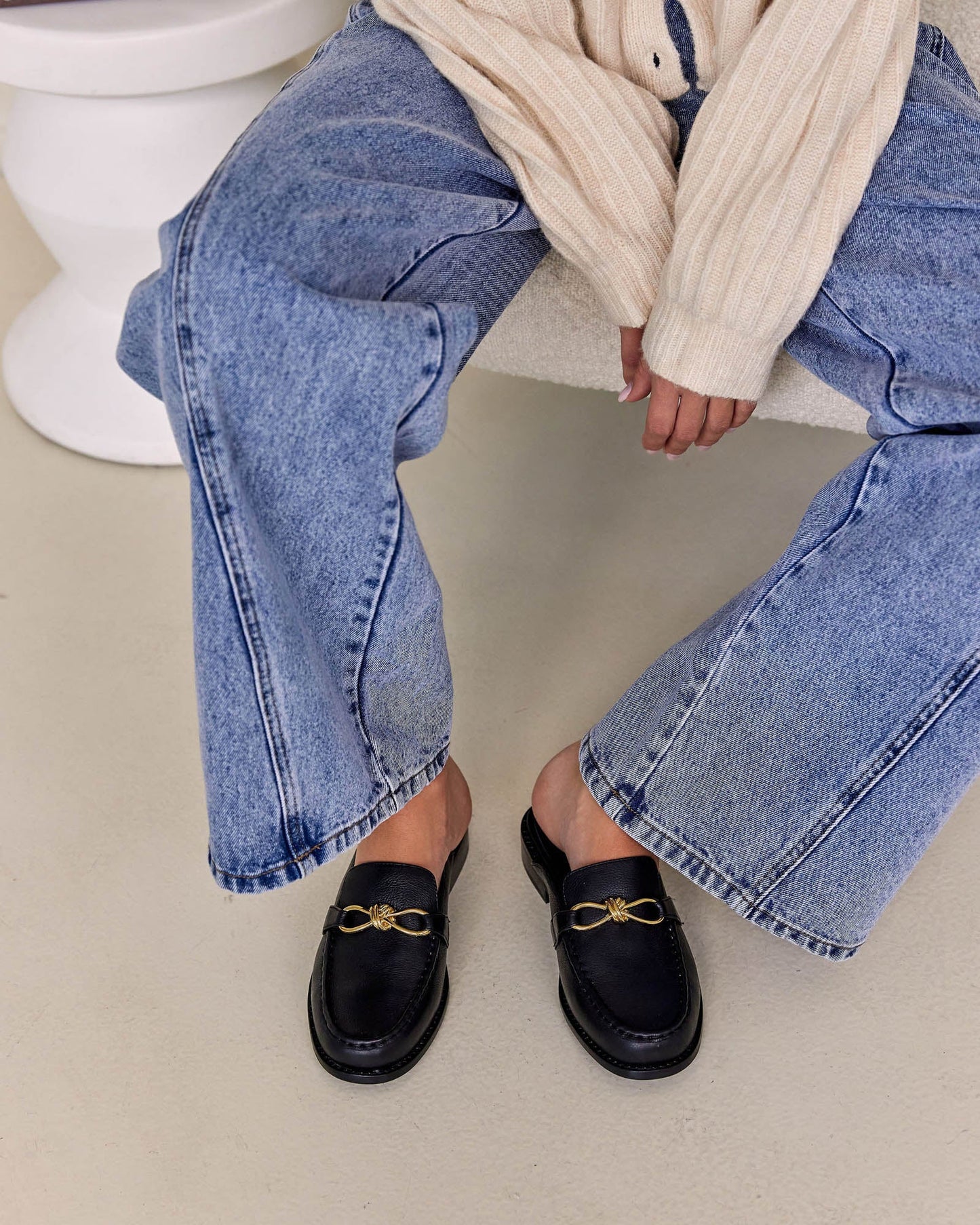 Walnut Melbourne Honey Leather Mule (Black)