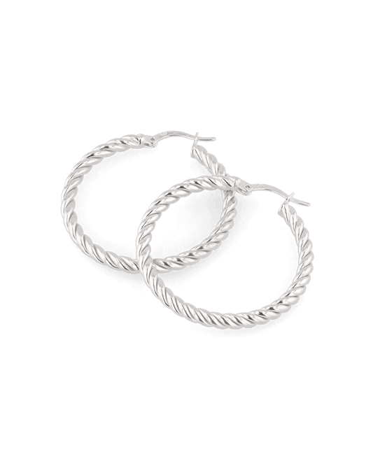 LAVANA Grace Silver Hoop Earrings