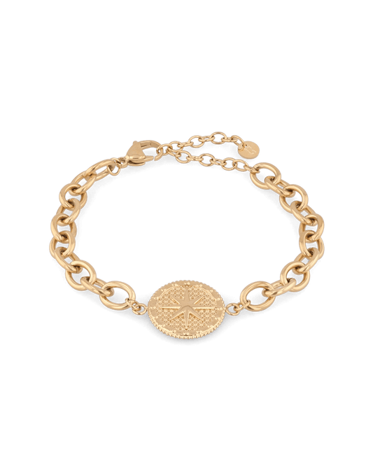 Image of Bracelets. Product name - Guiding Star Gold Chain Bracelet in colour by brand - LAVANA