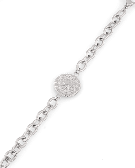 LAVANA Guiding Star Silver Chain Bracelet