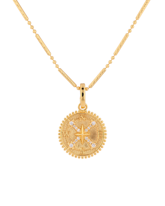 Image of Charms. Product name - Guiding Stars Gold Diamond Pendant in colour by brand - LAVANA
