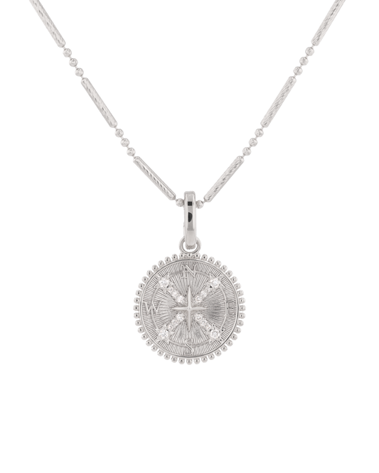 Image of Charms. Product name - Guiding Stars Silver Diamond Pendant in colour by brand - LAVANA