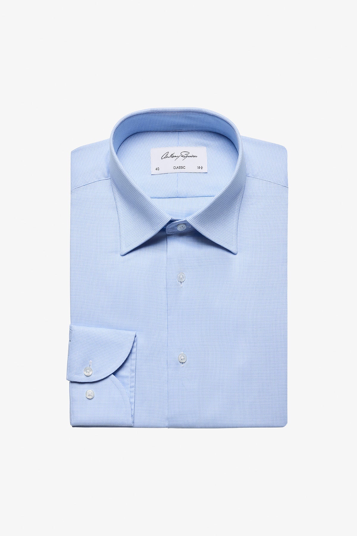 Anthony Squires Gus Formal Shirt Microdesign (Blue)