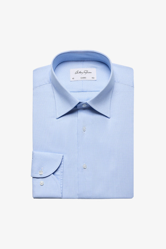 Anthony Squires Gus Formal Shirt Microdesign (Blue)