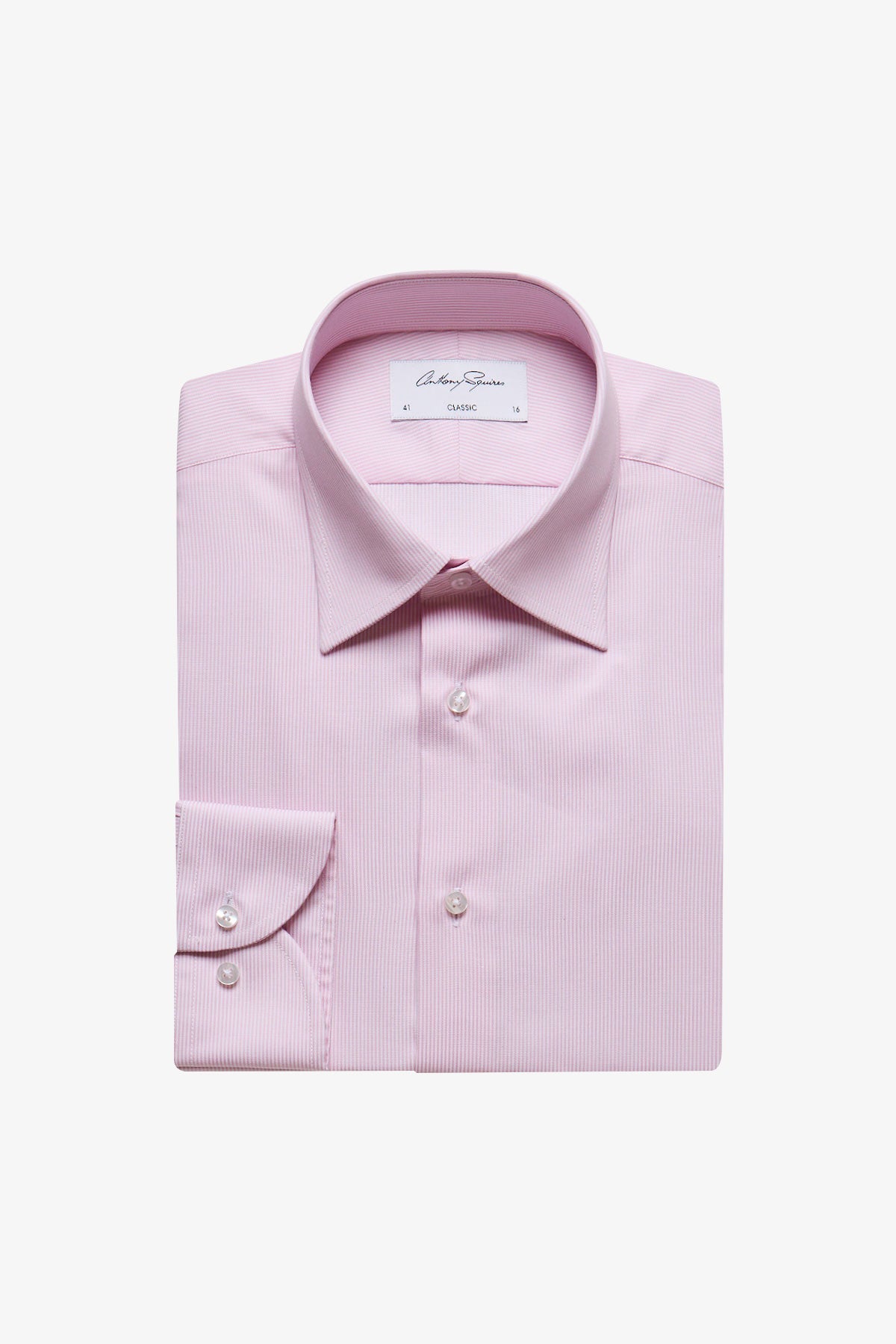 Anthony Squires Gus fine twill stripe (Pink)