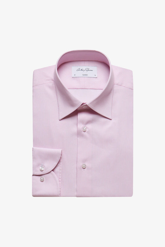 Anthony Squires Gus fine twill stripe (Pink)