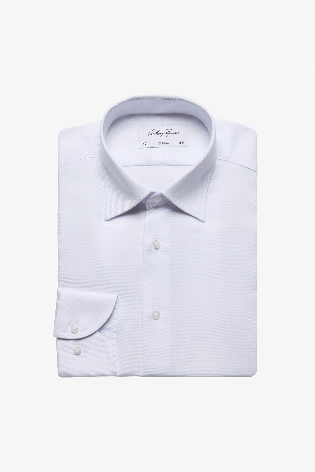 Anthony Squires Gus Formal Shirt Twill (White)