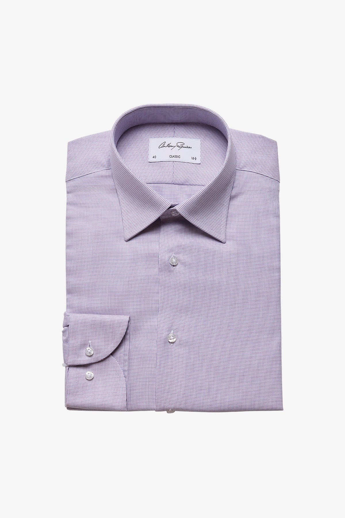 Anthony Squires Gus formal shirt /blue microdesign (Pink)