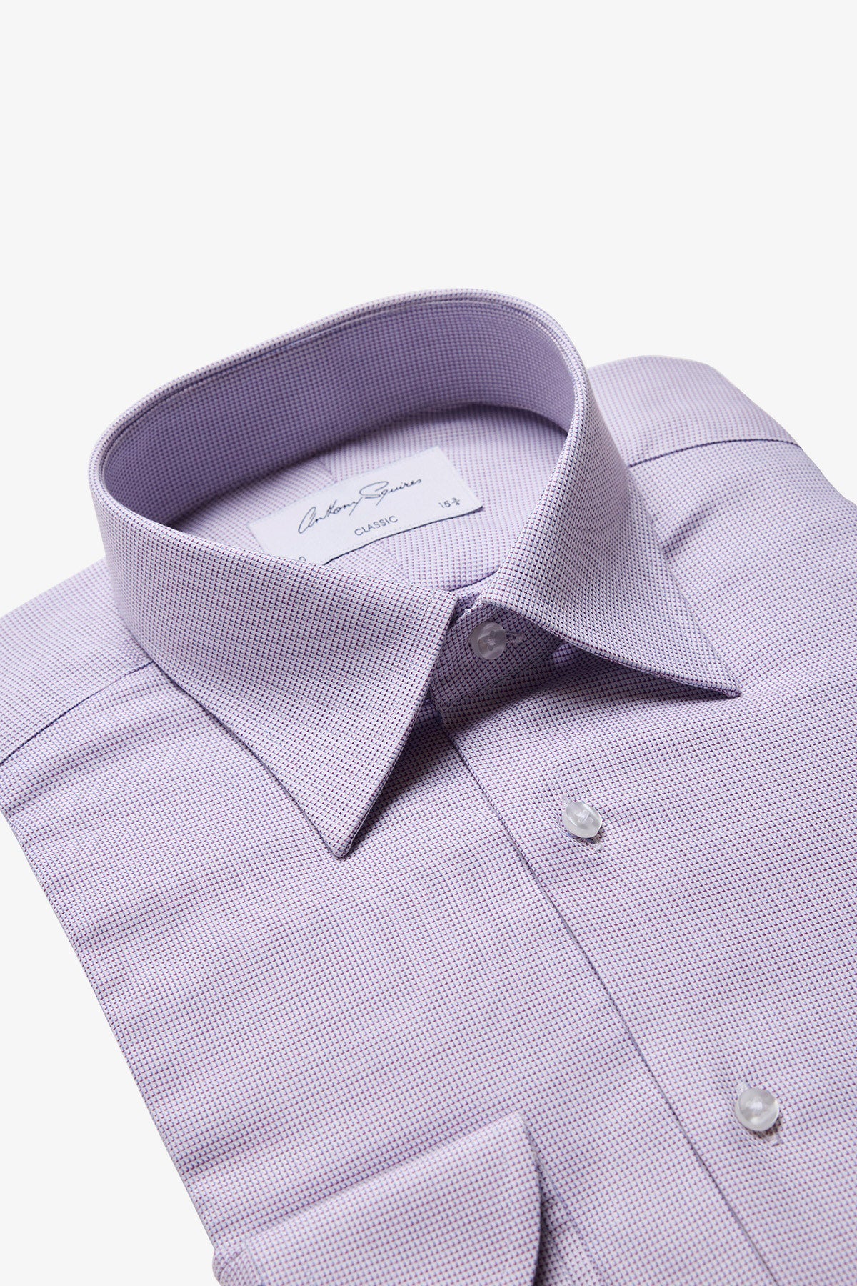 Anthony Squires Gus formal shirt /blue microdesign (Pink)