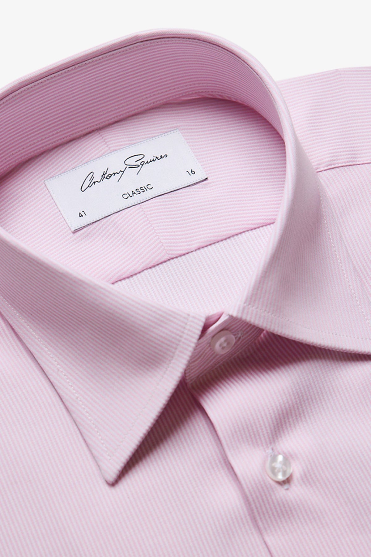 Anthony Squires Gus fine twill stripe (Pink)
