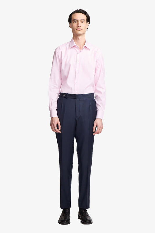 Image of Shirts. Product name - Gus fine twill stripe in Pink colour by brand - Anthony Squires