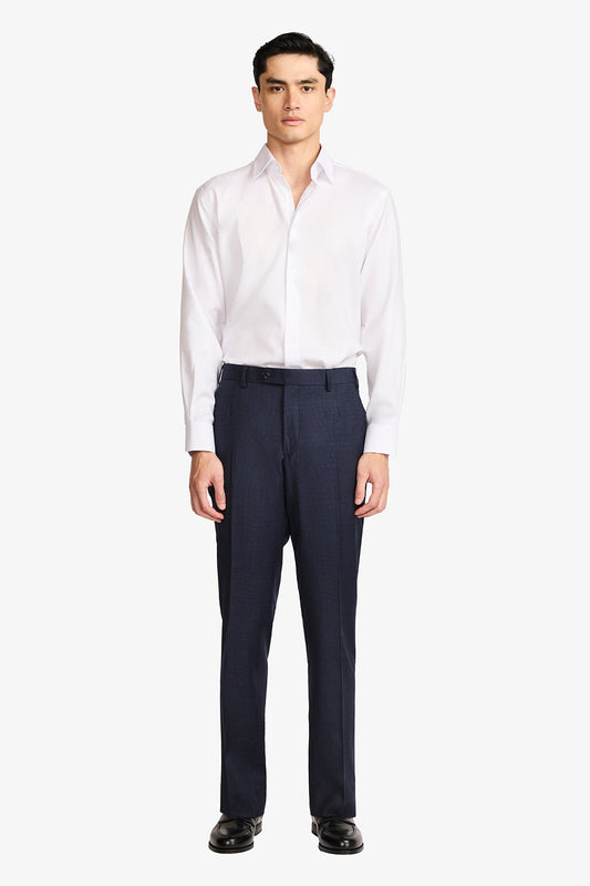 Image of Shirts. Product name - Gus Formal Shirt White Twill in White colour by brand - Anthony Squires