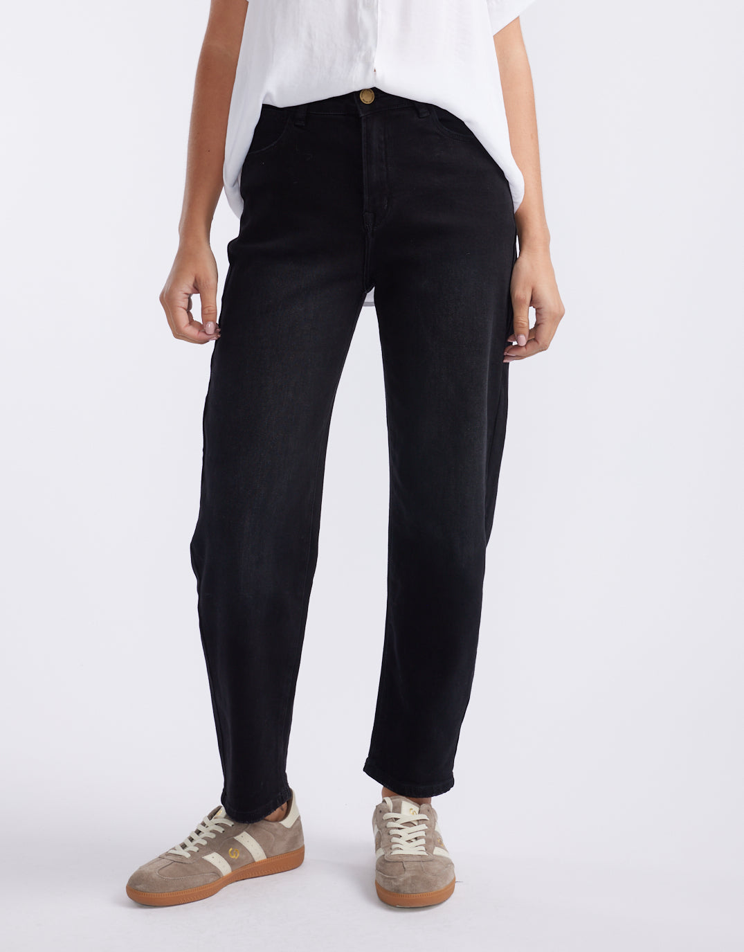 Country Denim Harper Stretch Mum Barrel Jean (Black)