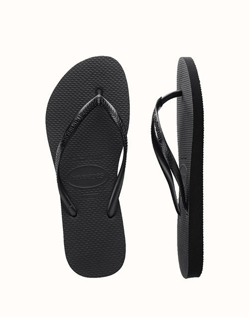 Image of Sandals. Product name - Havaianas® Slim Basic Thongs in Black colour by brand - Havaianas
