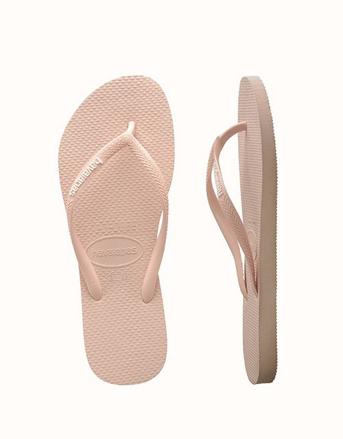 Havaianas® Slim Rubber Logo Thongs (Ballet Rose)