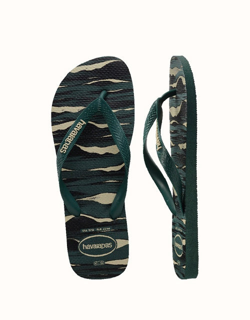 Image of Sandals. Product name - Havaianas® Top Thongs in Pantanal Green colour by brand - Havaianas