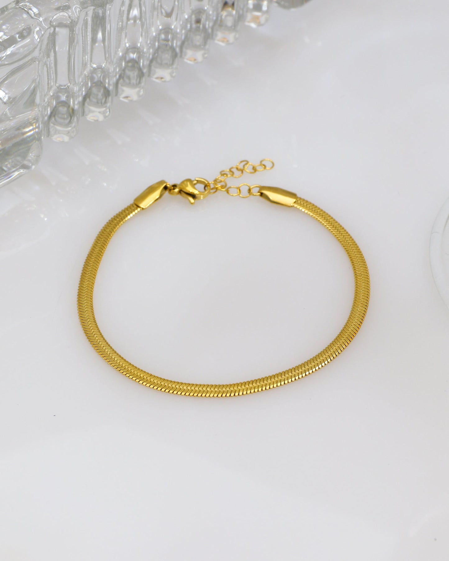 Image of Accessories. Product name - Sabi Gold Snake Chain Bracelet in Gold colour by brand - Heychic