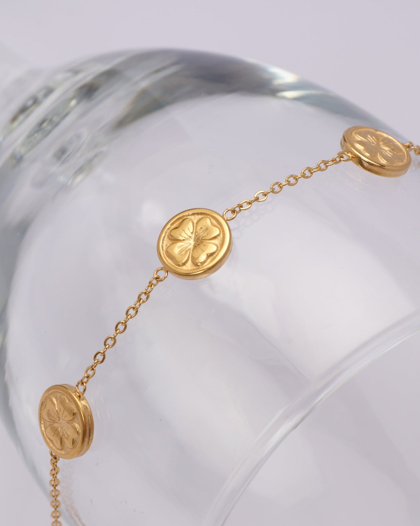 Heychic Thalia Clover Chain Bracelet (Gold)