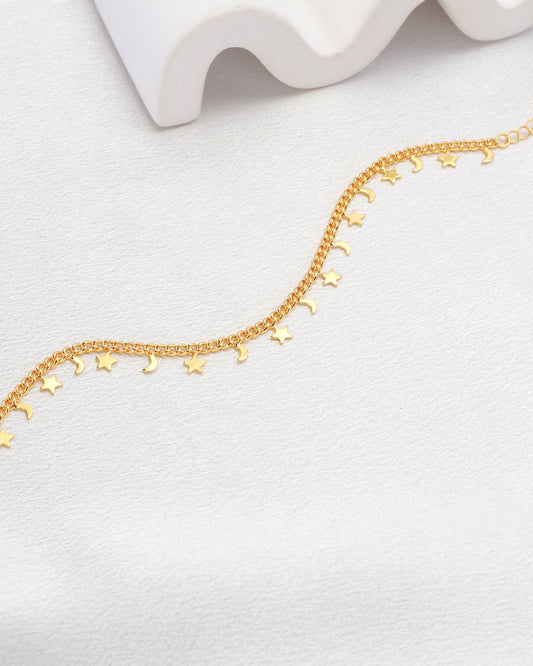 Heychic Moon and Stars Bracelet (Gold)