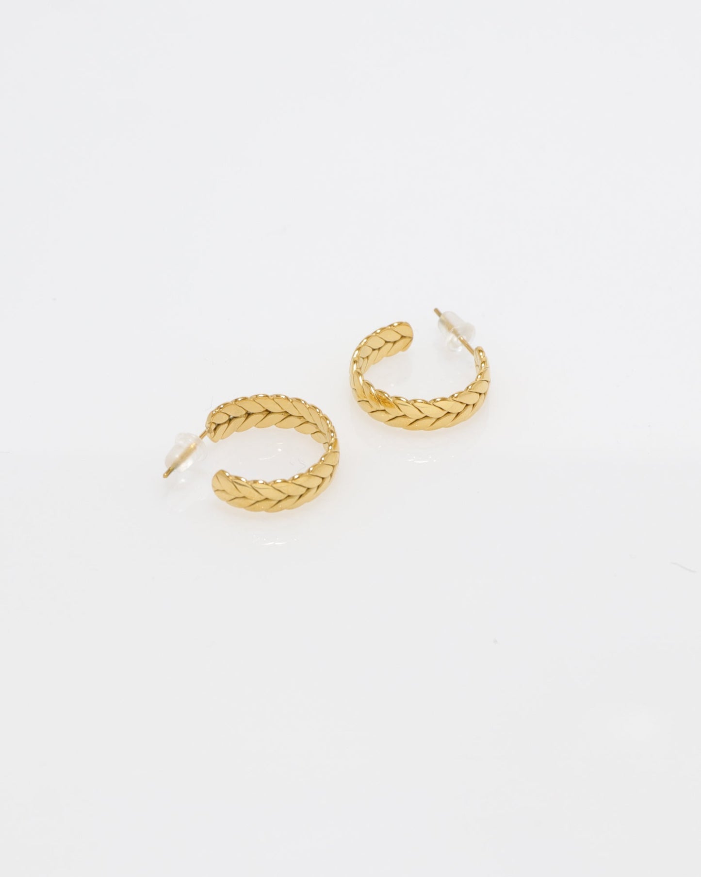Heychic Maya Weaved Half Hoop Earrings (Gold)