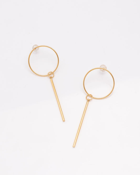 Image of Accessories. Productname: Imogen Gold Geometric Earring in Gold colour by brand - Heychic