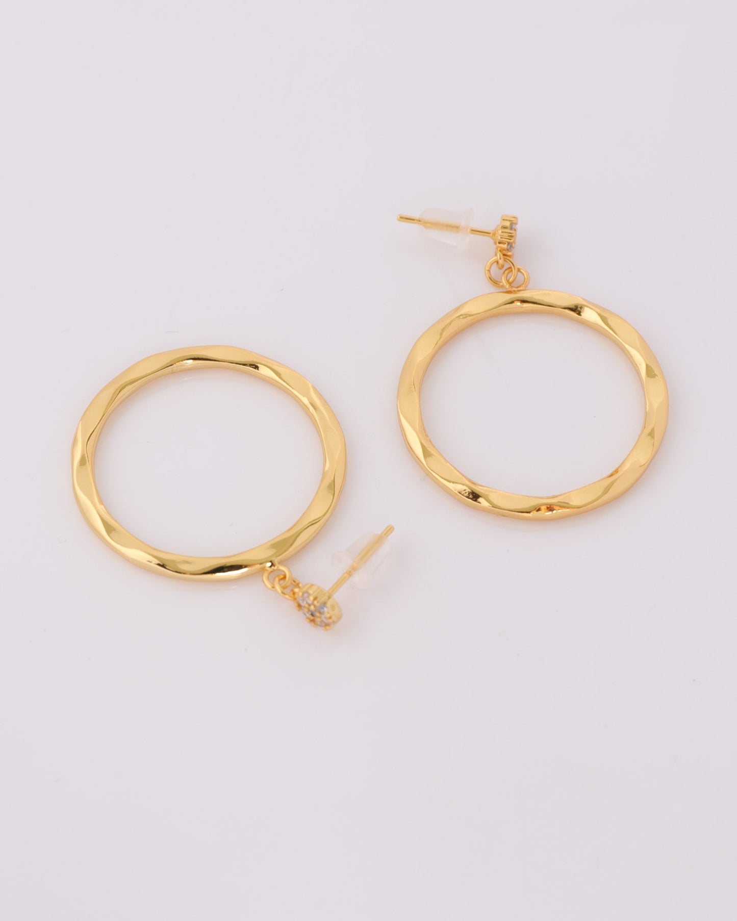 Heychic Anastasia Irregular Circle Earrings (Gold)