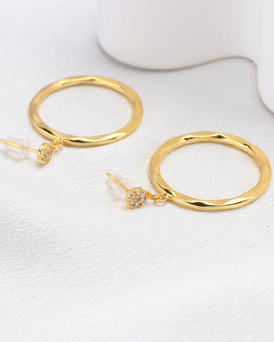 Heychic Anastasia Irregular Circle Earrings (Gold)